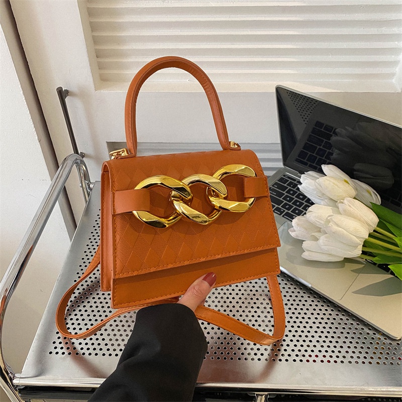 Túi Đeo Chéo Hình Vuông Nhỏ Màu Trơn Thời Trang 2023 Cho Nữ