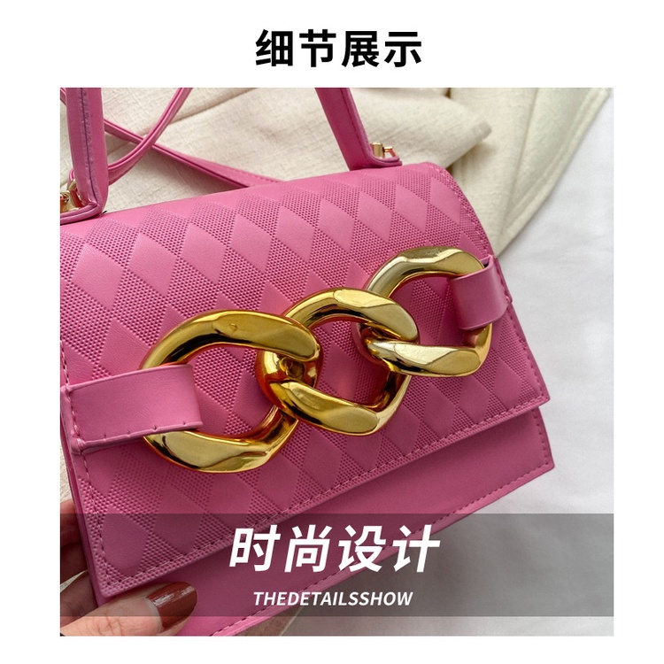 Túi Đeo Chéo Hình Vuông Nhỏ Màu Trơn Thời Trang 2023 Cho Nữ