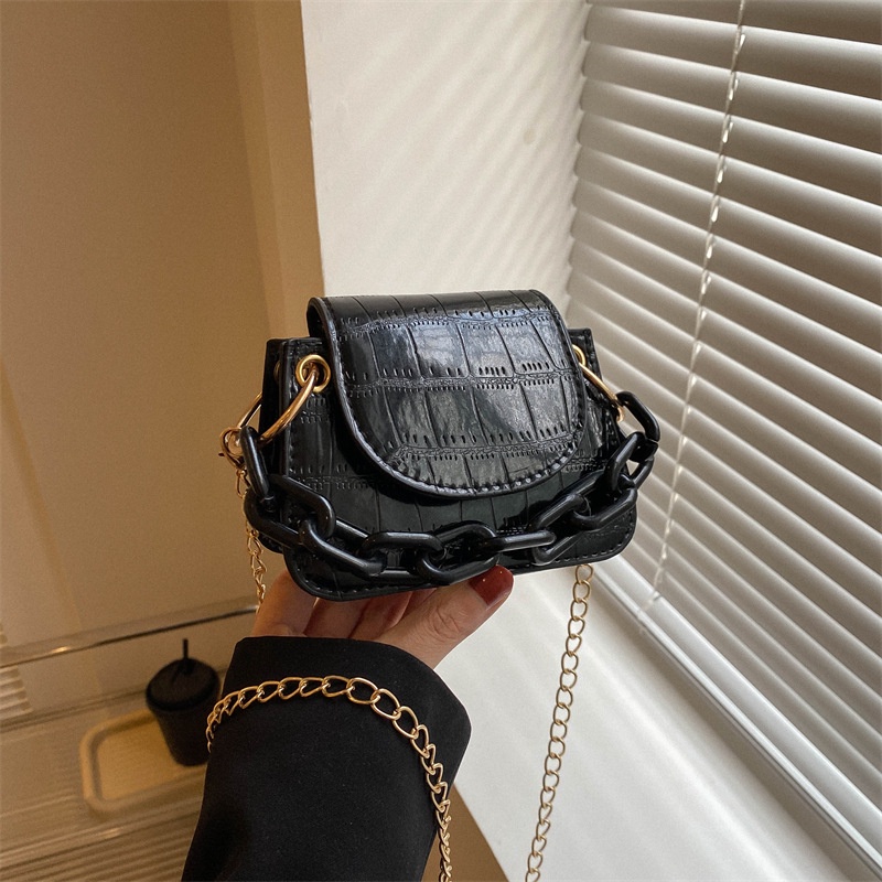 Túi Đeo Chéo Mini Hình Vuông Họa Tiết Vân Đá Màu Trơn Thời Trang Mùa Xuân 2023 Cho Nữ