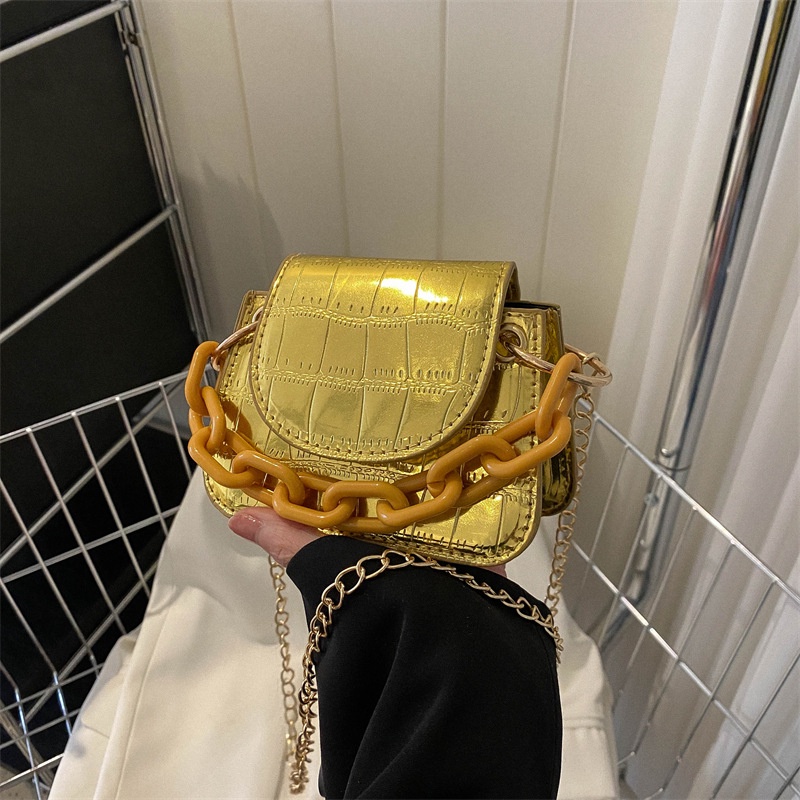 Túi Đeo Chéo Mini Hình Vuông Họa Tiết Vân Đá Màu Trơn Thời Trang Mùa Xuân 2023 Cho Nữ