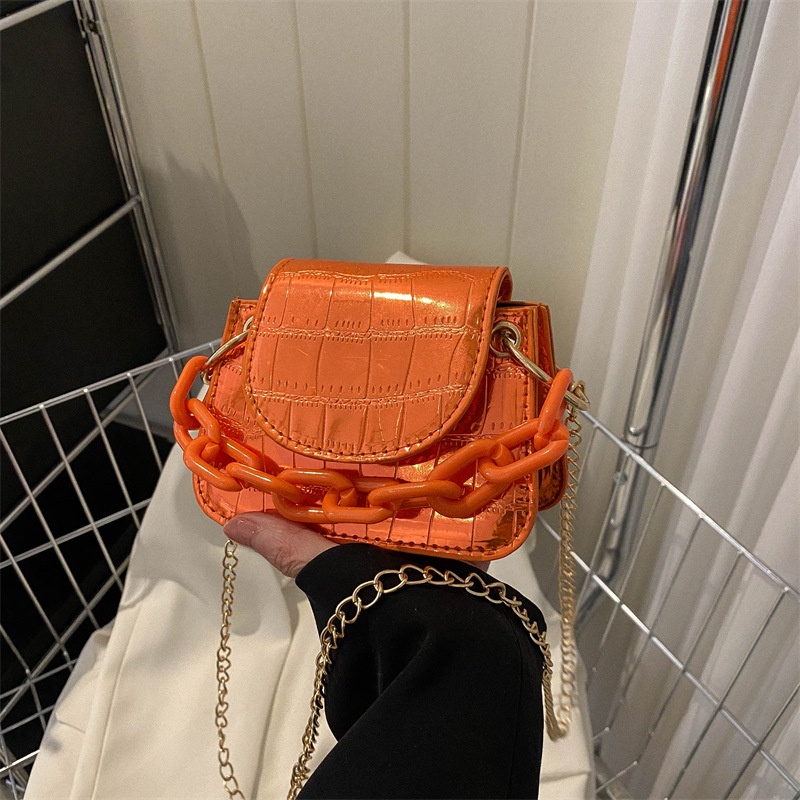 Túi Đeo Chéo Mini Hình Vuông Họa Tiết Vân Đá Màu Trơn Thời Trang Mùa Xuân 2023 Cho Nữ