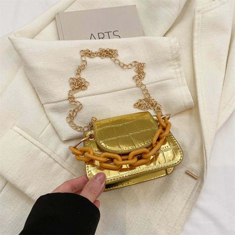 Túi Đeo Chéo Mini Hình Vuông Họa Tiết Vân Đá Màu Trơn Thời Trang Mùa Xuân 2023 Cho Nữ