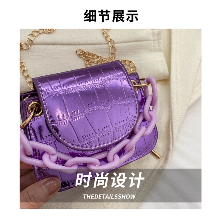 Túi Đeo Chéo Mini Hình Vuông Họa Tiết Vân Đá Màu Trơn Thời Trang Mùa Xuân 2023 Cho Nữ