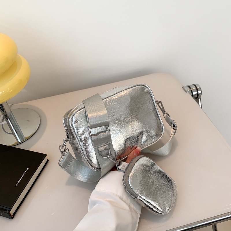 Túi Đeo Chéo Hình Vuông Nhỏ Lấp Lánh Thời Trang Mùa Xuân 2023 Cho Nữ