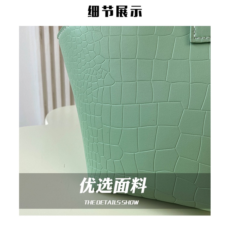 Túi Đeo Vai Sức Chứa Lớn Họa Tiết Da Cá Sấu Thời Trang Xuân Hè 2023 Dành Cho Bạn Nữ