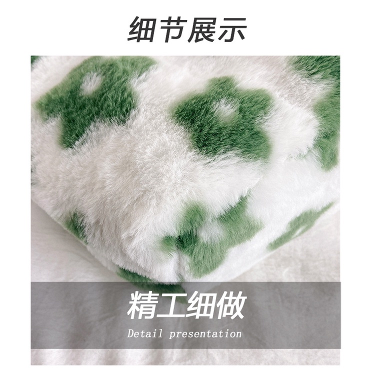 Túi Xách Lông Xù Mềm Phối Màu Tương Phản Hình Gấu / Dâu Tây Đáng Yêu Cho Nữ