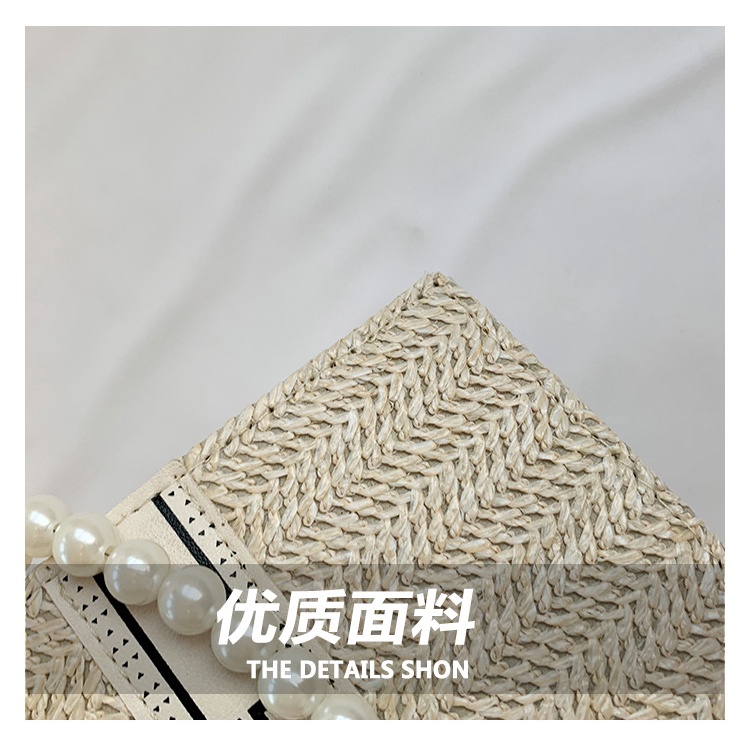 Túi Đeo Chéo Hình Vuông Nhỏ Đính Ngọc Trai Phối Dây Đeo Sợi Xích Thời Trang Mùa Xuân 2023 Cho Nữ