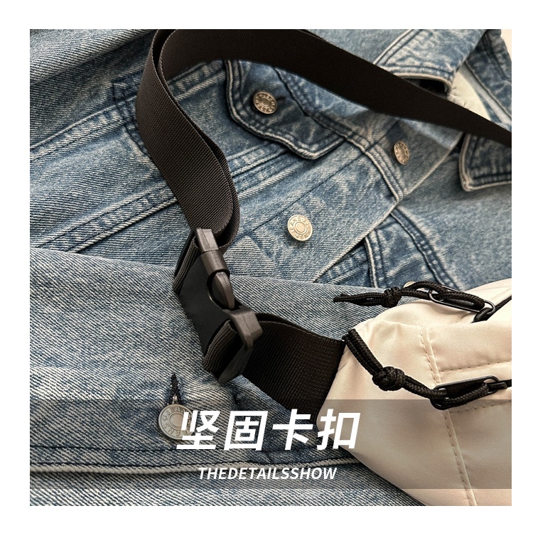 Túi Đeo Chéo Một Bên Ngực Nhỏ Đơn Giản Phong Cách Đường Phố Cho Nam Nữ