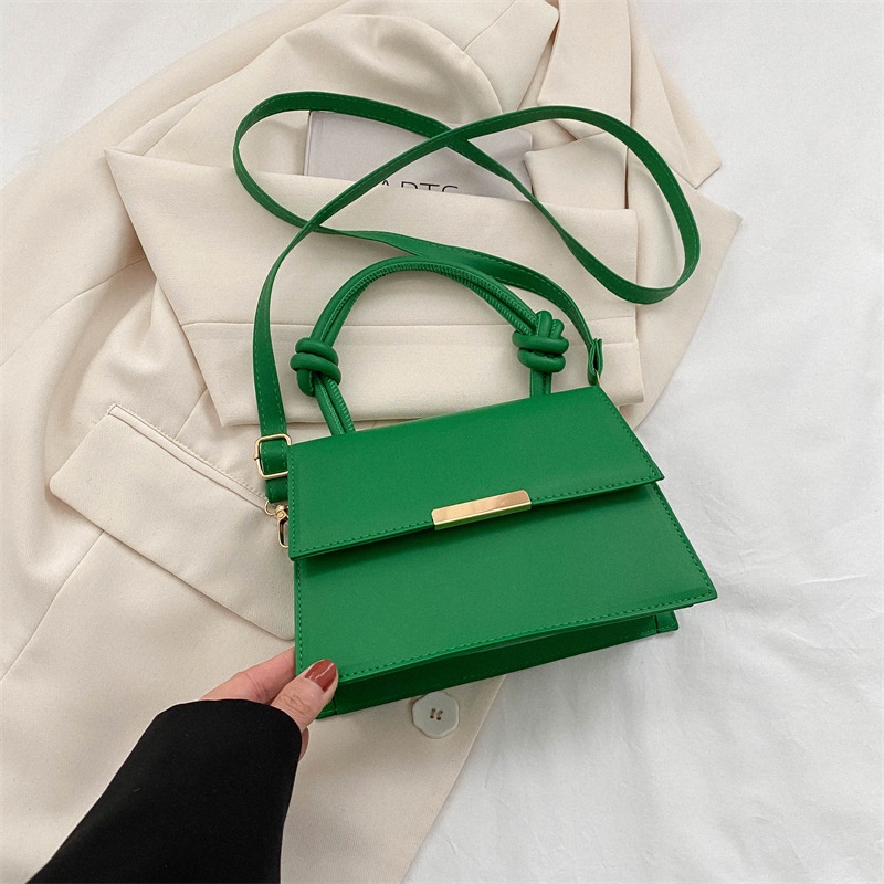 Túi Đeo Chéo Hình Vuông Nhỏ Màu Trơn Thời Trang Mùa Xuân 2023 Cho Nữ