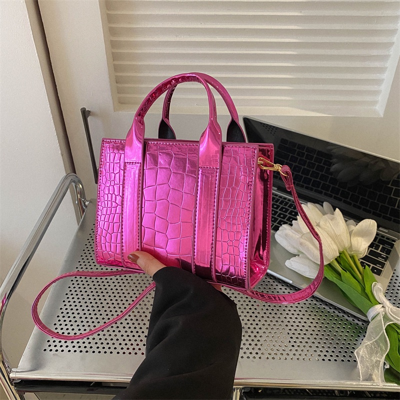 Túi Xách Đeo Vai Màu Trơn Bóng Thời Trang Mùa Xuân 2023 Cho Nữ