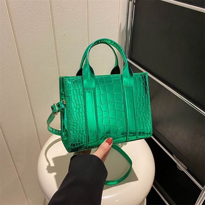 Túi Xách Đeo Vai Màu Trơn Bóng Thời Trang Mùa Xuân 2023 Cho Nữ