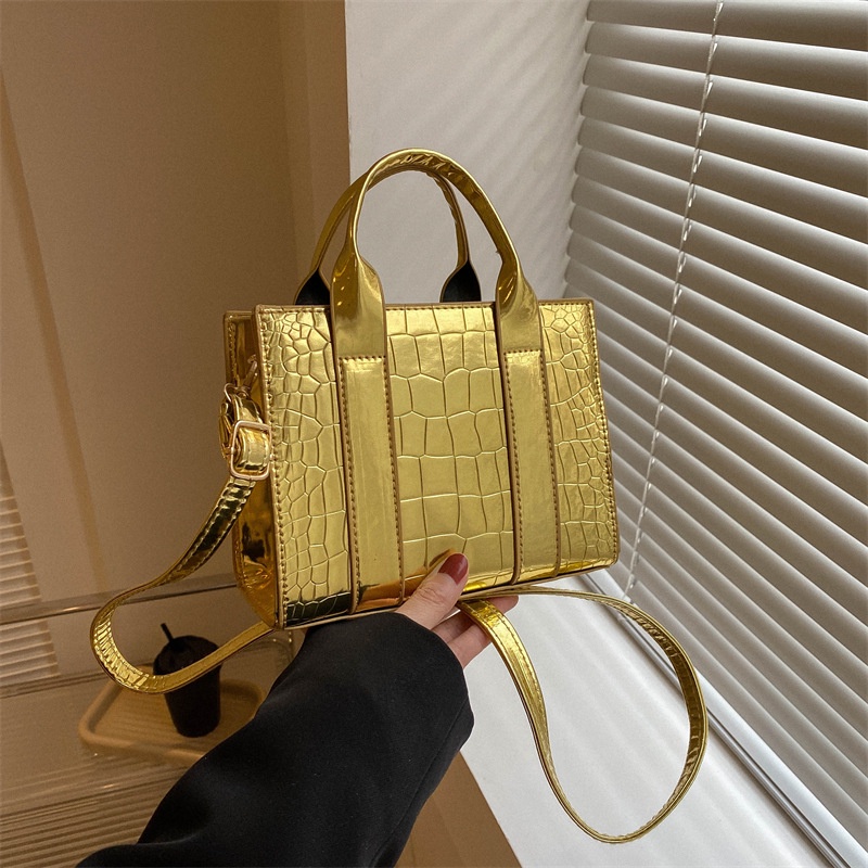 Túi Xách Đeo Vai Màu Trơn Bóng Thời Trang Mùa Xuân 2023 Cho Nữ