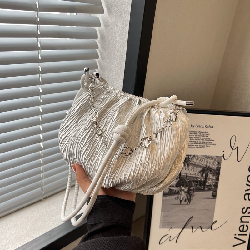 Túi Xách Đeo Vai Mini Xếp Ly Thời Trang Mùa Xuân 2023 Cho Nữ