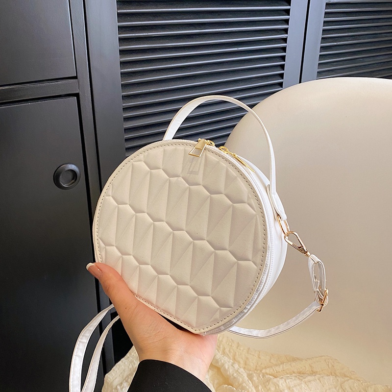 Túi Đeo Chéo Hình Tròn Nhỏ Thêu Họa Tiết Thời Trang Mùa Xuân 2023 Cho Nữ