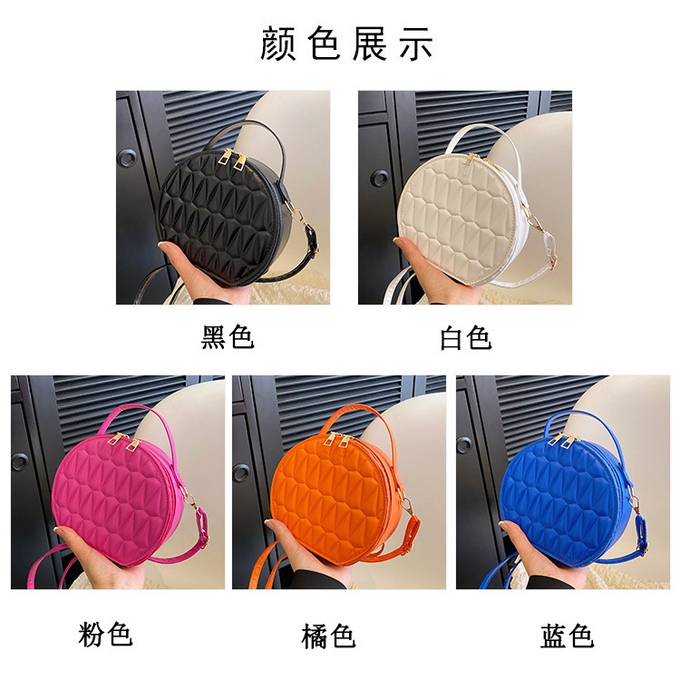 Túi Đeo Chéo Hình Tròn Nhỏ Thêu Họa Tiết Thời Trang Mùa Xuân 2023 Cho Nữ