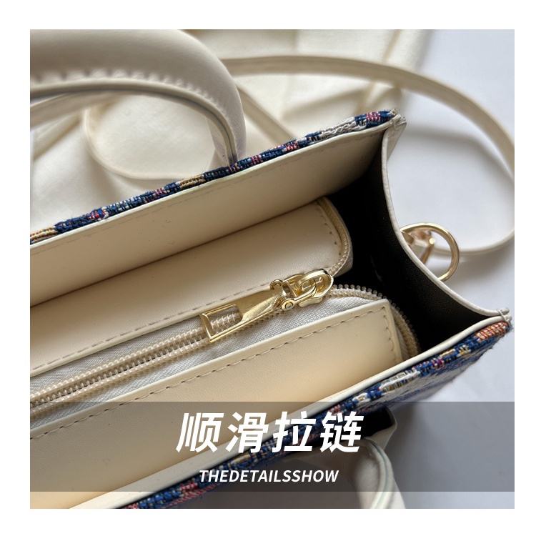 Ba Lô Đeo Vai Hình Vuông Cỡ Nhỏ Họa Tiết Thổ Cẩm Kiểu Retro Thời Trang Mùa Xuân 2023 Cho Nữ