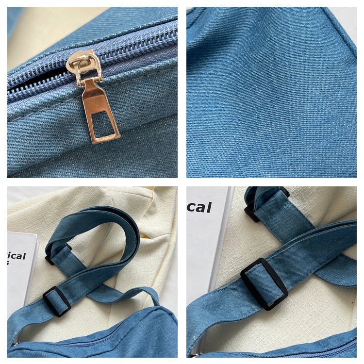 Ba Lô Denim Sức Chứa Lớn Thời Trang Mùa Xuân 2023 Dành Cho Nữ