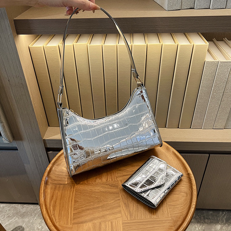 Túi Xách Đeo Vai Họa Tiết Vân Đá Phong Cách Retro Pháp 2023 Cho Nữ