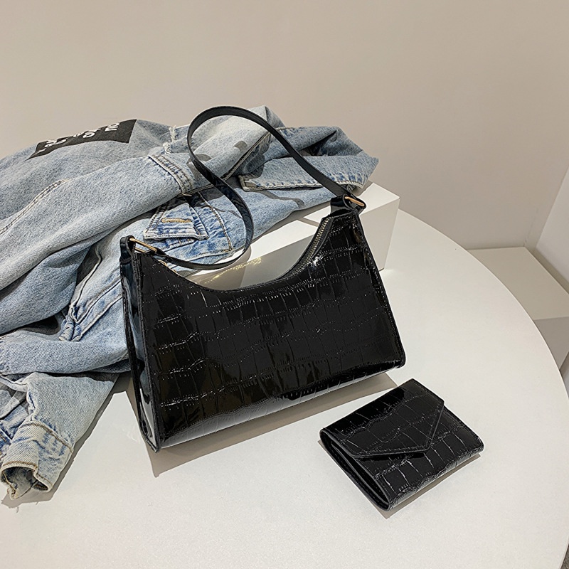 Túi Xách Đeo Vai Họa Tiết Vân Đá Phong Cách Retro Pháp 2023 Cho Nữ