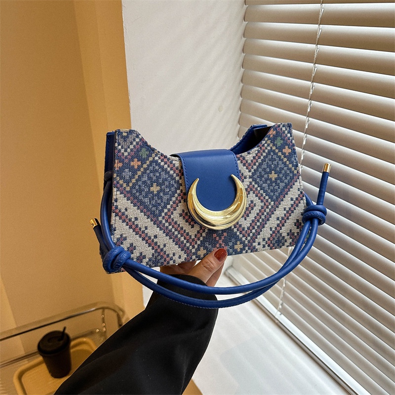 Túi Tote Đeo Vai / Kẹp Nách Hình Vuông Nhỏ Kẻ Sọc Thời Trang Mùa Xuân 2023 Cho Nữ