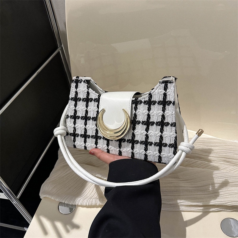 Túi Tote Đeo Vai / Kẹp Nách Hình Vuông Nhỏ Kẻ Sọc Thời Trang Mùa Xuân 2023 Cho Nữ
