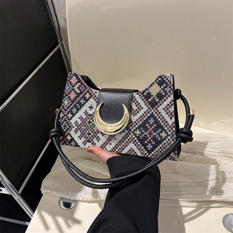 Túi Tote Đeo Vai / Kẹp Nách Hình Vuông Nhỏ Kẻ Sọc Thời Trang Mùa Xuân 2023 Cho Nữ