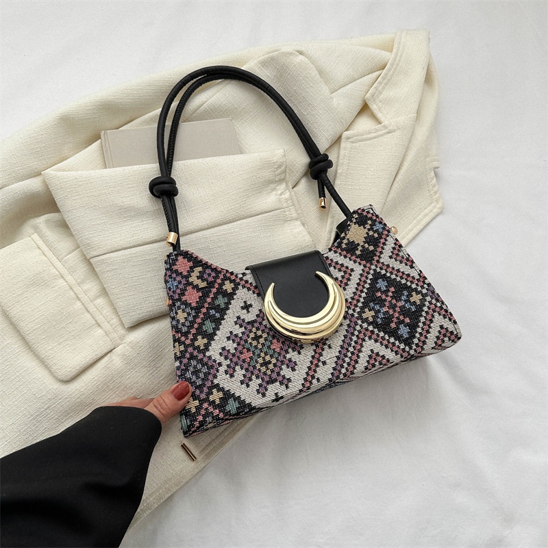 Túi Tote Đeo Vai / Kẹp Nách Hình Vuông Nhỏ Kẻ Sọc Thời Trang Mùa Xuân 2023 Cho Nữ