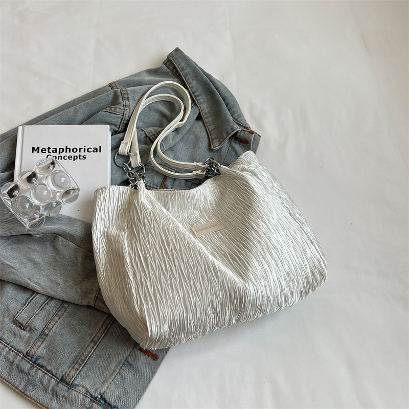 Túi Tote Xếp Ly Đeo Vai Thời Trang Mùa Xuân 2023 Cho Nữ