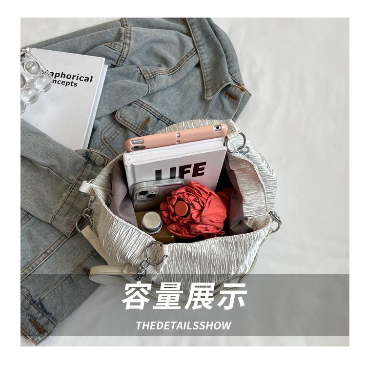 Túi Tote Xếp Ly Đeo Vai Thời Trang Mùa Xuân 2023 Cho Nữ