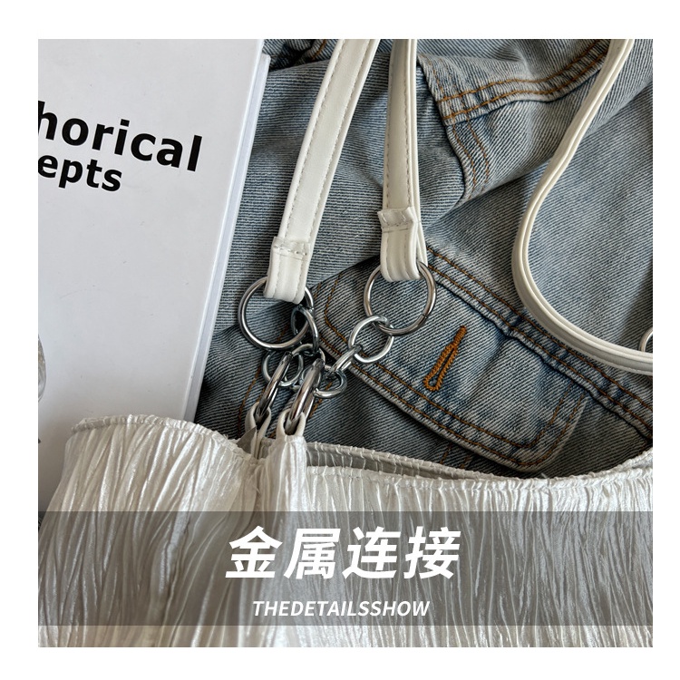 Túi Tote Xếp Ly Đeo Vai Thời Trang Mùa Xuân 2023 Cho Nữ