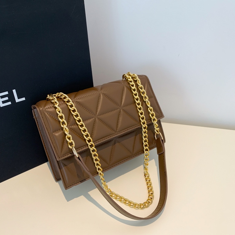 Túi Xách Đeo Vai Hình Vuông Cỡ Nhỏ Phối Dây Đeo Sợi Xích Thêu Họa Tiết Thời Trang Mùa Xuân 2023 Cho Nữ