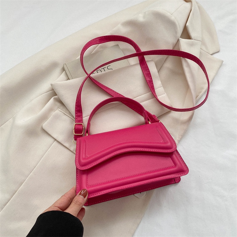 Túi Đeo Chéo Hình Vuông Nhỏ Màu Trơn Đơn Giản Thời Trang Mùa Xuân 2023 Cho Nữ