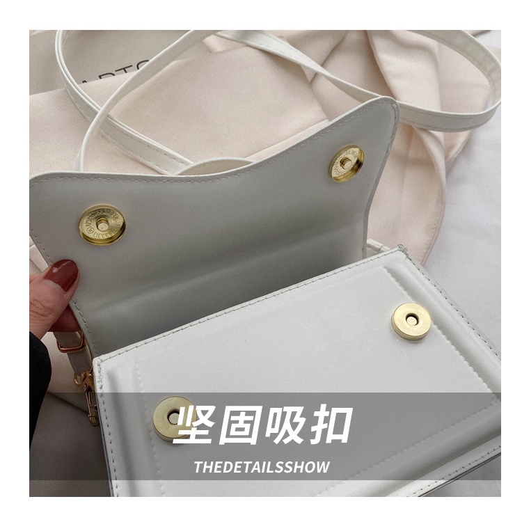 Túi Đeo Chéo Hình Vuông Nhỏ Màu Trơn Đơn Giản Thời Trang Mùa Xuân 2023 Cho Nữ