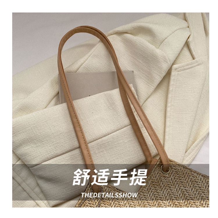 Túi Xách Đeo Vai Đan Cói Cỡ Lớn Thời Trang Mùa Xuân 2023