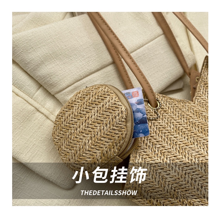 Túi Xách Đeo Vai Đan Cói Cỡ Lớn Thời Trang Mùa Xuân 2023