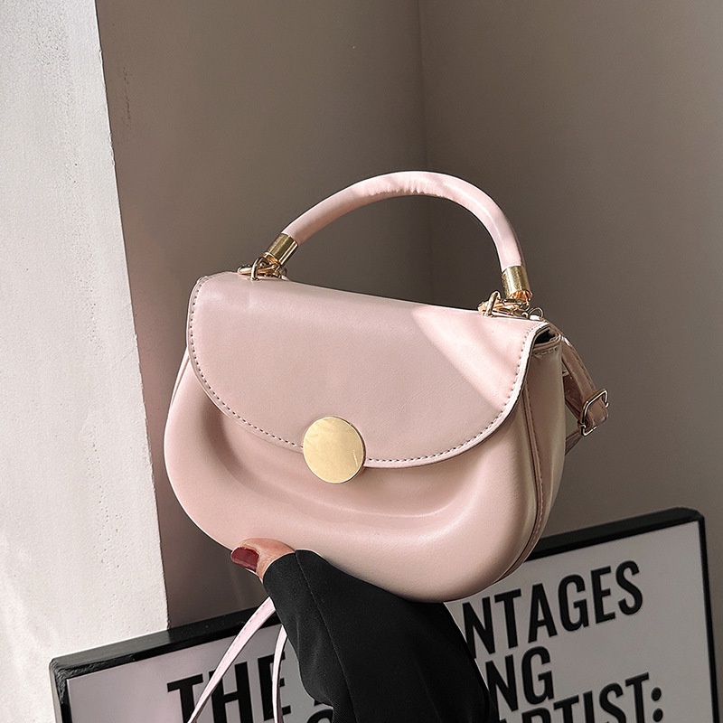 Túi Đeo Chéo Màu Trơn Đơn Giản Phong Cách Retro Thời Trang Xuân 2023 Cho Nữ