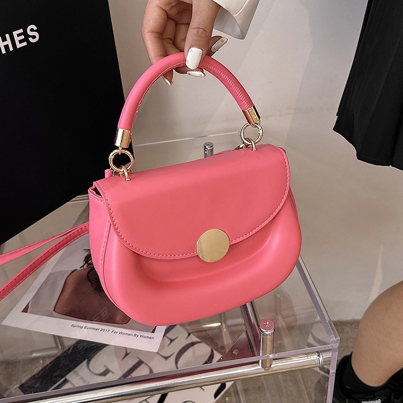 Túi Đeo Chéo Màu Trơn Đơn Giản Phong Cách Retro Thời Trang Xuân 2023 Cho Nữ