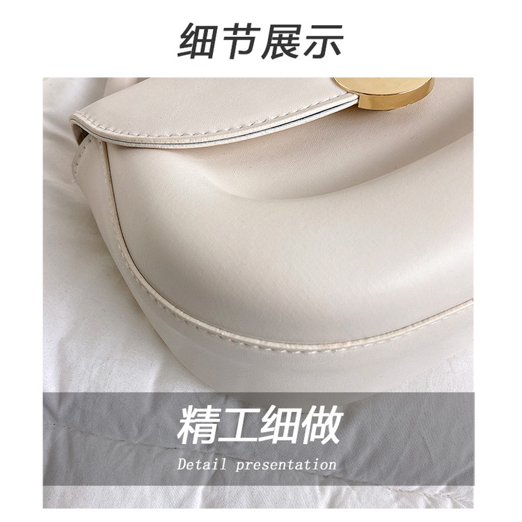 Túi Đeo Chéo Màu Trơn Đơn Giản Phong Cách Retro Thời Trang Xuân 2023 Cho Nữ