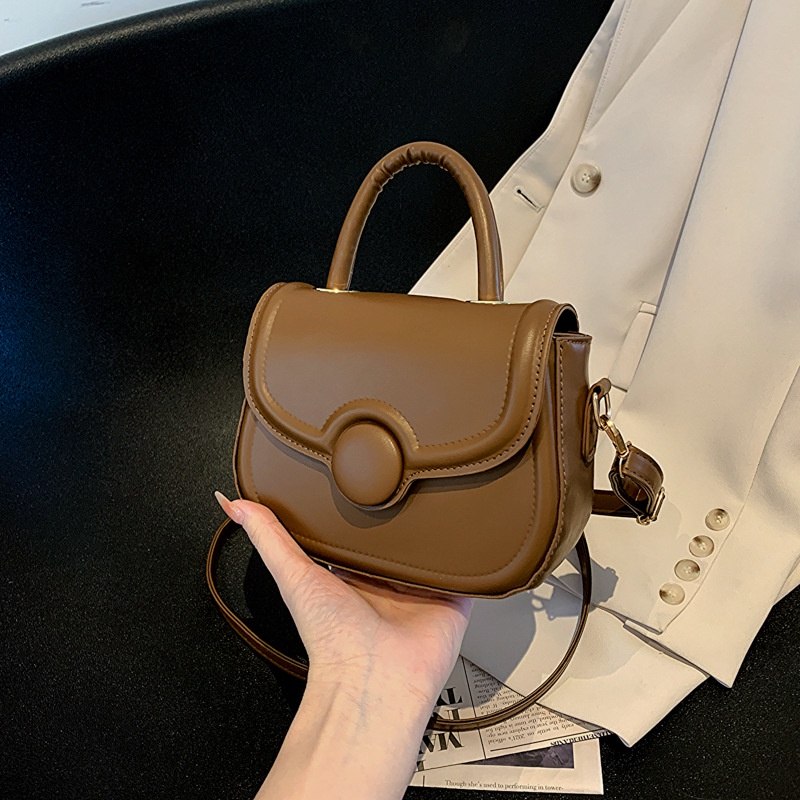 Túi Xách Nữ Màu Trơn Đơn Giản Phong Cách Retro Thời Trang Xuân 2023