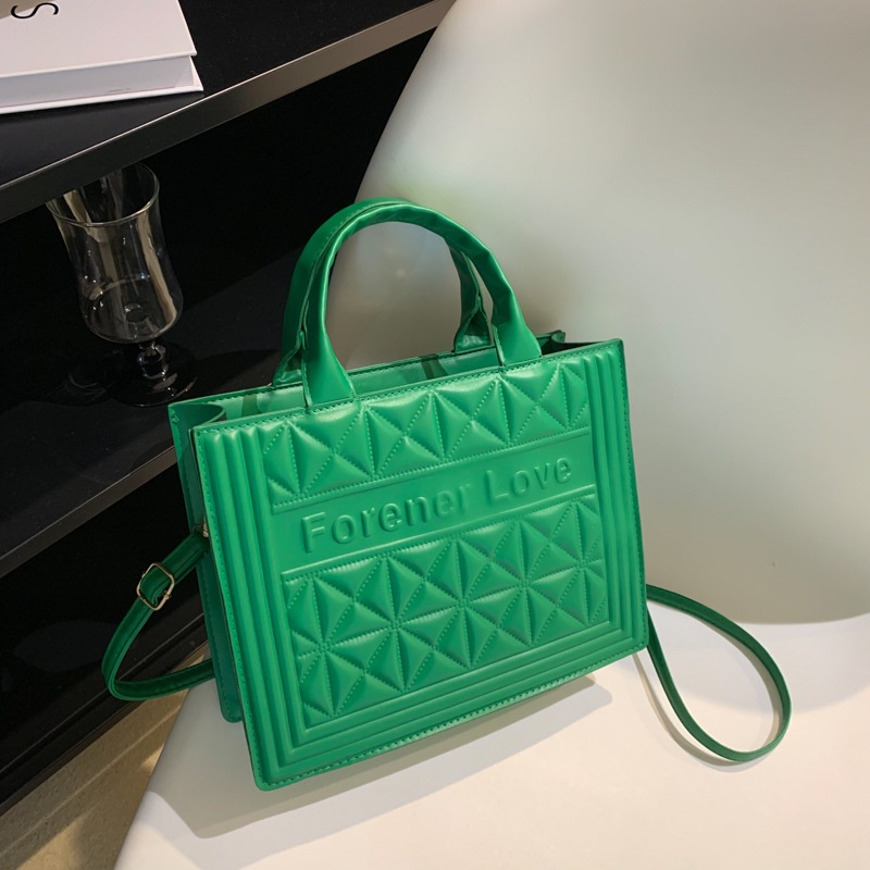 Túi Đeo Chéo Da PU Hình Vuông Dập Nổi Họa Tiết Chữ Đơn Giản Thời Trang Mùa Xuân 2023 Cho Nữ