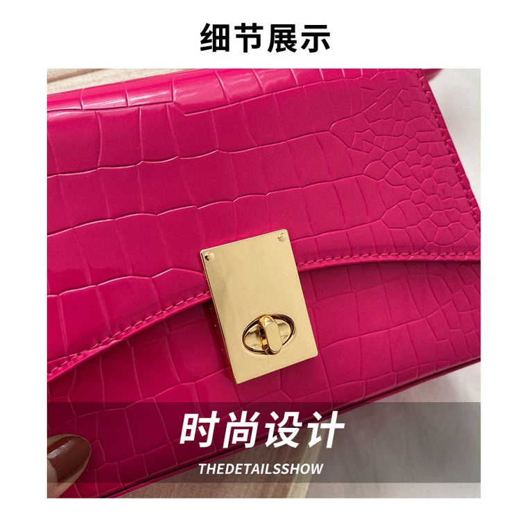 Túi Xách Đeo Vai Mini Họa Tiết Da Cá Sấu Cao Cấp Thời Trang Xuân Hè 2023 Cho Nữ