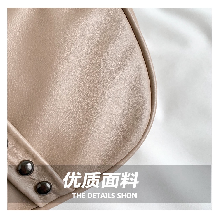 Túi Xách Đeo Vai Màu Trơn Đính Đinh Tán Thời Trang Mùa Xuân 2023 Cho Nữ