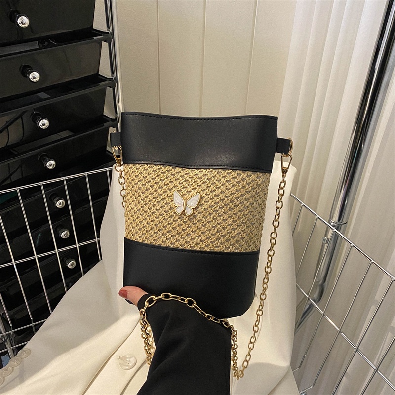 Túi Đeo Chéo Đan Cói Sức Chứa Lớn Thời Trang Mùa Xuân 2023 Cho Nữ