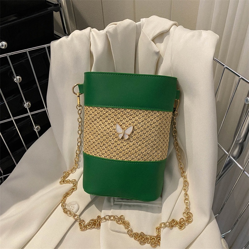 Túi Đeo Chéo Đan Cói Sức Chứa Lớn Thời Trang Mùa Xuân 2023 Cho Nữ