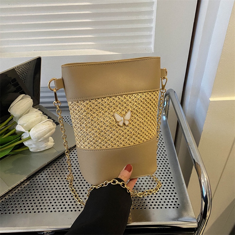 Túi Đeo Chéo Đan Cói Sức Chứa Lớn Thời Trang Mùa Xuân 2023 Cho Nữ