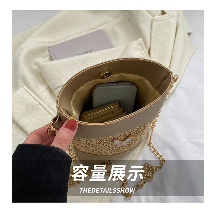 Túi Đeo Chéo Đan Cói Sức Chứa Lớn Thời Trang Mùa Xuân 2023 Cho Nữ