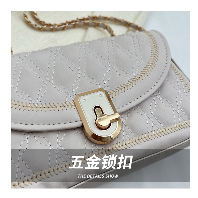 Túi Xách Đeo Vai Hình Vuông Cỡ Nhỏ Đính Đá Phối Dây Đeo Sợi Xích Thời Trang Hàn Quốc 2023 Cho Nữ