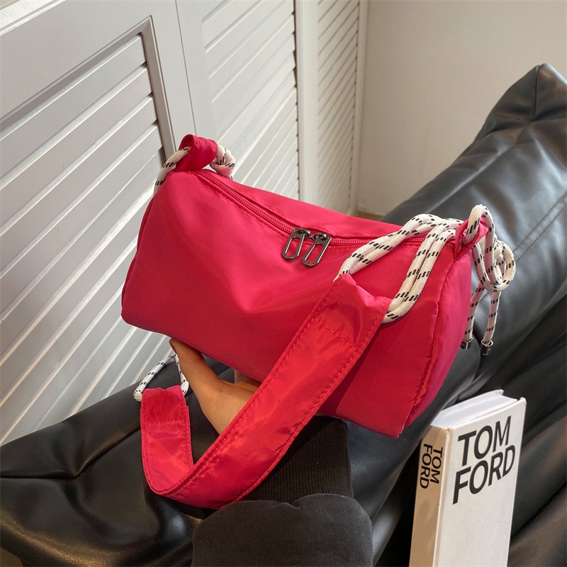 Túi Đeo Vai Vải Oxford Sức Chứa Lớn Màu Trơn Thời Trang Mùa Xuân 2023