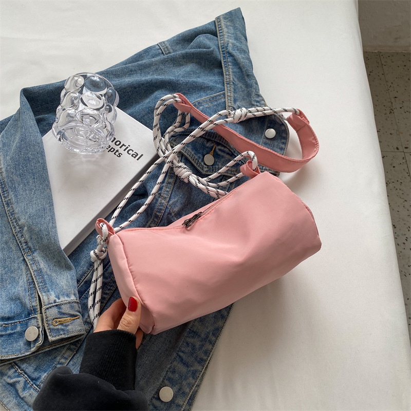 Túi Đeo Vai Vải Oxford Sức Chứa Lớn Màu Trơn Thời Trang Mùa Xuân 2023