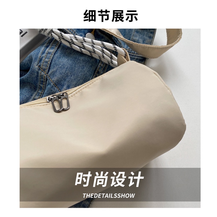 Túi Đeo Vai Vải Oxford Sức Chứa Lớn Màu Trơn Thời Trang Mùa Xuân 2023